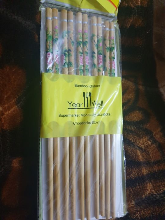 5Pair%2010Pcs%20Bamboo%20Chopsticks%20Chines%20traditional%20food%20Spoon%20Chopsticks%20-%20Image%205