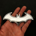3D Metal Batman Car Sticker Logo for Bike Motor Car Silver Chrome Motor Emblem. 
