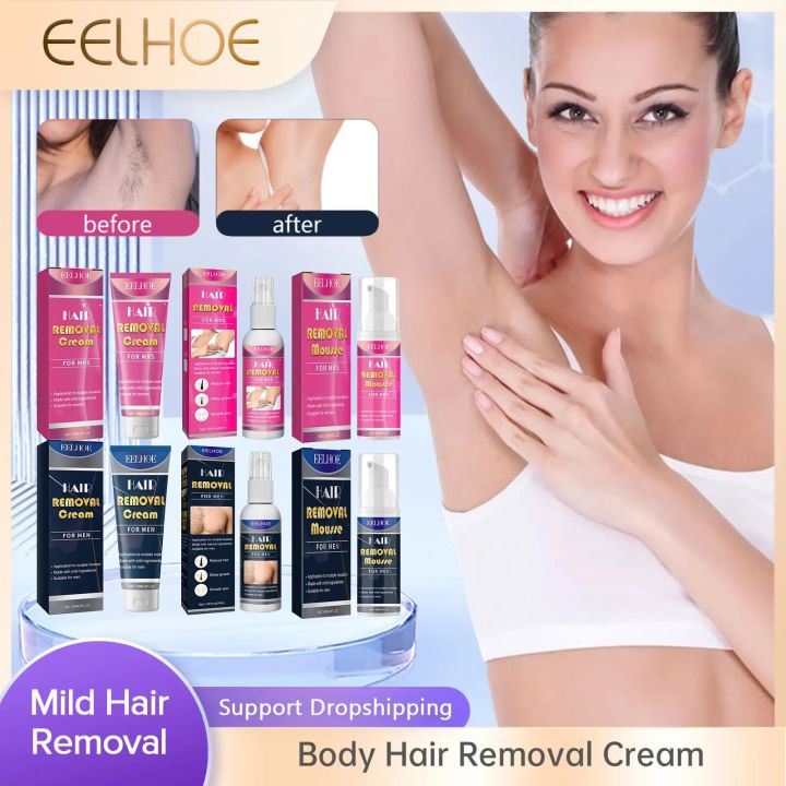 EELHOE Hair Removal Cream Series Painless Hair Remover Mild Non Irritating Permanent Hair Removal for Men Women Depilatory Cream