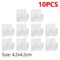 10/2PCS Strong Curtain Rod Bracket Holders Wall Adhesive Hooks Closet Clothes Rails Fixed Clip Bathroom Shower Rod Hanging Rack.