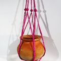 Handmade Spanish White Jute Plant Rope Hanger For Home Indoor Outdoor- (1 piece). 