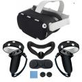 Silicone Protective Cover For Oculus Quest 2 Accessories Case VR Headset Head Face Cover Eye Pad Controller Cover Grip Full Set. 