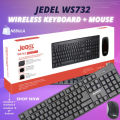 JEDEL-WS732 Wireless Keyboard and Mouse English Slim Keyboard and Mouse For Laptop PC Smart TV Windows. 