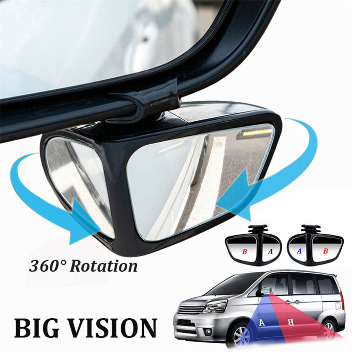 SL%201%20Pair%20Car%20Blind%20Spot%20Mirror%20Front%20Wheel%20Auxiliary%20Rearview%20Double-sided%20Mirror%20360%20Degree%20Adjustable%20-%20Image%202