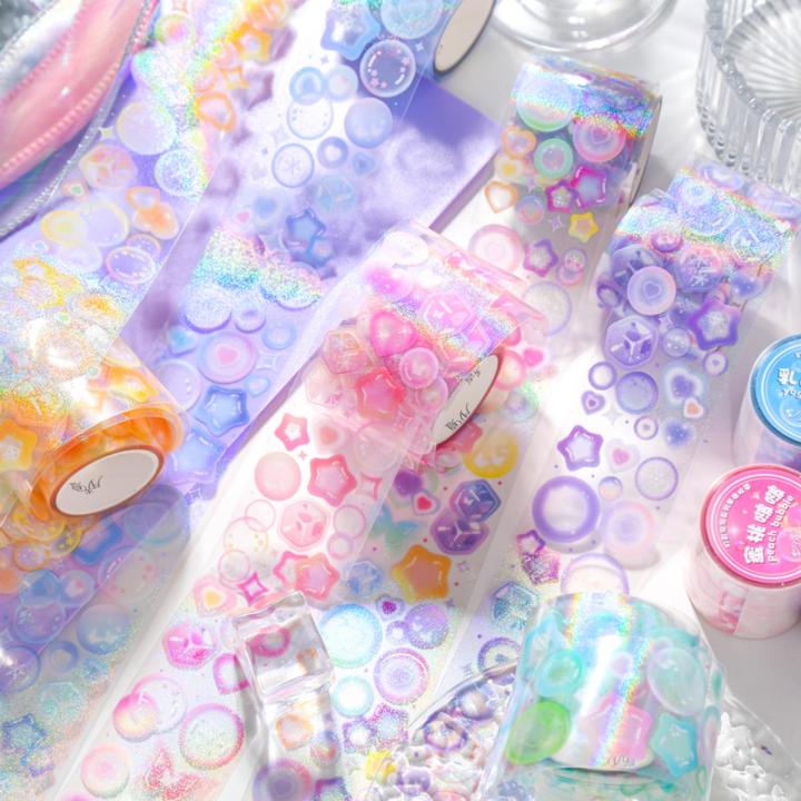 Panda Online Moonlight Summer Single Roll Tape Magic Bubble Series Korean High Appearance Level Gu Ka Gu Diary  Decorative  Student