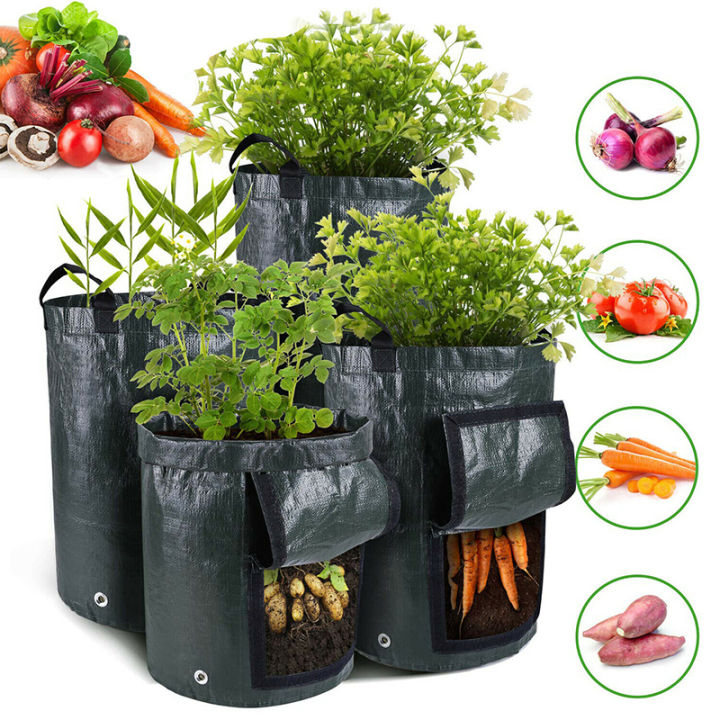 3/5/7/10 Gallon Planting Potato Grow Bags Waterproof PE Garden Vegetable Planter Demoo