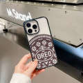 Creative Oreo Graffiti Biscuit Box Transparent Acrylic Phone Case Suitable for iPhone 15 14 Plus 13 Pro Max 12 12Pro 11 hard protective case soft shockproof phone case.