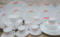 32 Pcs Pyrex Opal Glassware White Oven Save Dinner Set. Model Red Pata - Dinner Set - dinner set.
