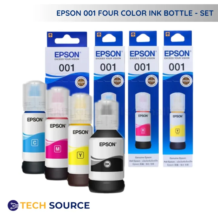 Epson 001 Four color Ink bottle For L6270, L4150, L4160, L4260, L6160, L6170, L6190, L14150 Printer