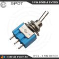 3Pin/6Pin SPDT and DPDT Self-Lock TOGGLE Switch MTS202 AC 125V 6A or 250V 3A Switch Single/Double Pole Double Throw(SPDT) ON-OFF-ON/OFF-ON-OFF Miniature Toggle Switches.