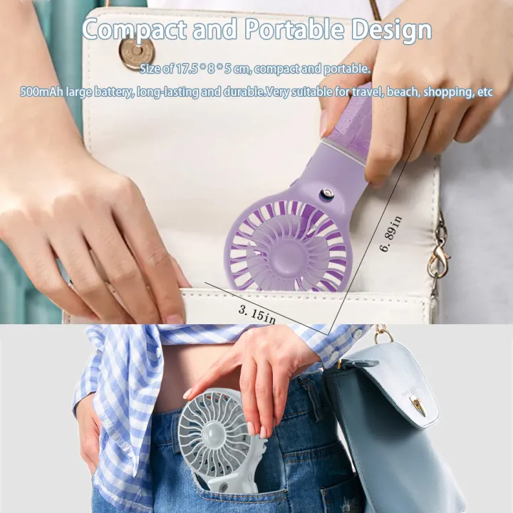 Electric%20Fan%20Handheld%20Mini%20Fan%20Rechargeable%20Portable%20Fan%20Wireless%20Fan%20Outdoors%20Portable%20Handheld%20Misting%20Fan%20With%204%20Speed%20Wind%20-%20Image%205