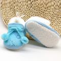 1Pair Cartoon Bear Baby Shoes Winter Velvet Warm Soft Infant Toddler Flats Newborn Walks Lacing Shoes Flats(0-18Months). 