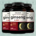 NatureBell Panax Korean Red Ginseng - 2,250 mg - 240 Softgels - with Ginsenosides - for Energy, Performance & Vitality. 