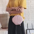 2X Women Girls Little Mermaid Seashell Purse Cross-Body Shoulder Bags Glitter Sequins Chain Evening Purse, Pink. 