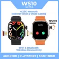 WS10 Ultra 5G Smart Watch RAM 8GB ROM 128GB Playstore Rotating Camera For Front And Rear 2.01 inch Big Display IP67 Waterproof 800mAh Battery Heart Rate Monitoring Wifi Bluetooth supported Video Calling Android Smartwatch. 