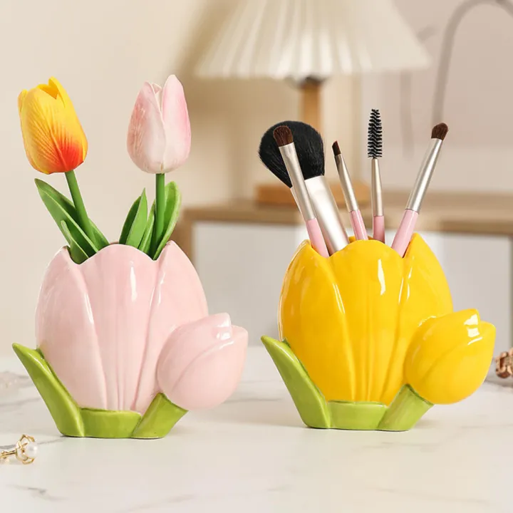 Aesthetic%20Pen%20Holder%20Compact%20Ceramic%20Multifunction%20Makeup%20Brush%20Holder%20Ins%20Style%20Retro%20Storage%20Bucket%20for%20Desk%20Organizer%20Vanity%20-%20Image%203