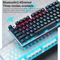 AULA F3001 Backlit 87 Keys Wired/Wireless/Bluetooth Three Model Mechanical Gaming Keyboard. 