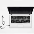 1.5m Mini Portable USB Microphone Condenser Clip-on Lapel Lavalier Mic Wired Mikrofo/Microfon for Phone for  Black. 
