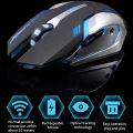 AZZOR Wireless Gaming Mouse Rechargeable 7-color Luminous Backlight Breath Comfort Gamer for Computer Desktop Laptop NoteBook PC.