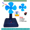 Mini Dc Table Fan Stand Plastic Body With Switch and profellor for 4v to 12v Dc Motor.