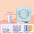Inkless Bluetooth Thermal Printer with 10 rolls Free Paper Photo Note Homework Printing Portable Pocket Label Printer 57mm for Android IOS.. 