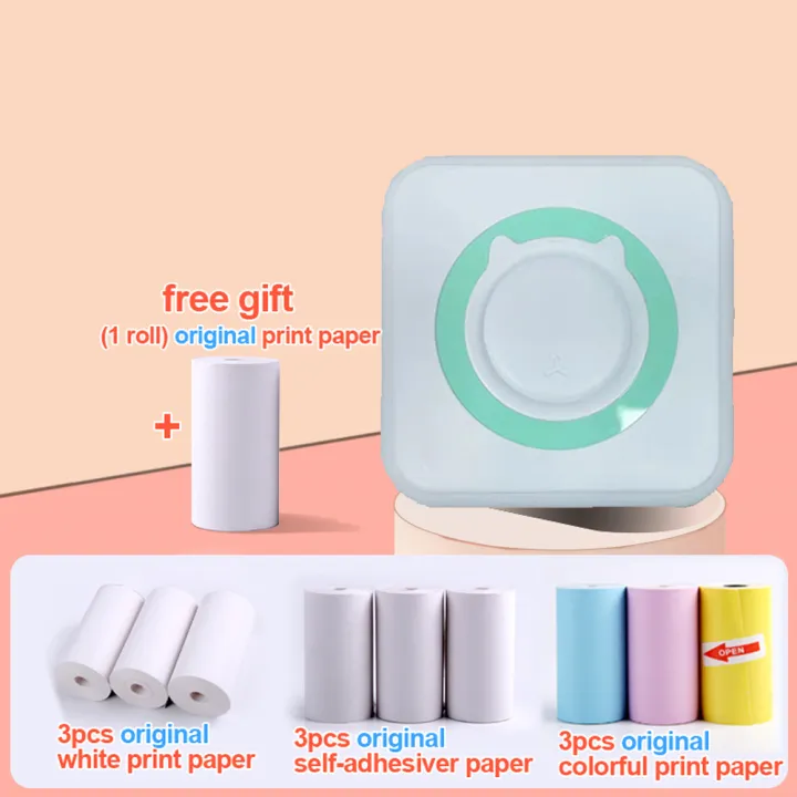 Inkless%20Bluetooth%20Thermal%20Printer%20with%2010%20rolls%20Free%20Paper%20Photo%20Note%20Homework%20Printing%20Portable%20Pocket%20Label%20Printer%2057mm%20for%20Android%20IOS.%20-%20Image%2010