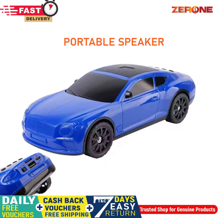 X-701 Car-Shaped Wireless Bluetooth Speaker – High Bass, LED, Mic, USB/TF/AUX Support