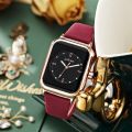 New Fashion Elegant Square Dial Women Waterproof Quartz Watch Vintage Simple Wristwatch Gift Idea. 