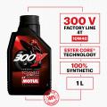 MOTUL 300v FL Road Racing Synthetic 10W40 Motor-cycle Engine Oil 1 Liter. 