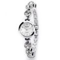 Fashionable Waterproof Women's Metal Strap Watch Exquisite 5pcs Diamond Inlaid Ladies Quartz Watch Set Girl's Minimalist Watches. 