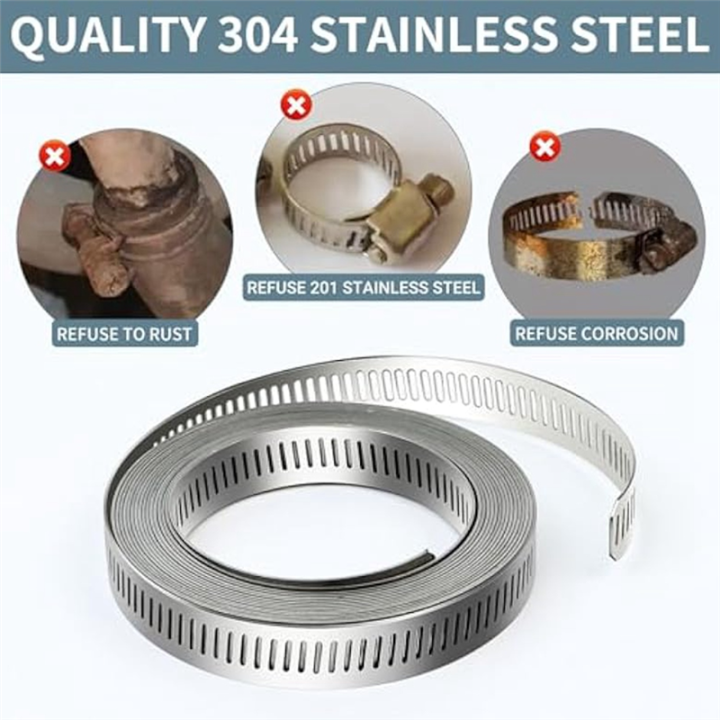 Worm%20Gear%20Hose%20Clamps%20for%20DIY,%20Cut-To-Fit%2019.5%20FT%20Strap+15%20Fasteners%20Kit%20Adjustable%20Worm%20Gear%20Band%20Clamps%20Duct%20-%20Image%202