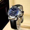 POEDAGAR 2021 Men Watches Leather Quartz Watches Top Brand Luxury Blue Wristwatch Waterproof Luminous Fashion Sport Clock.