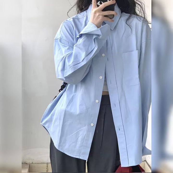 Spring%20Clothes%20for%20Women%202024%20New%20Blue%20Color%20Shirt%20Women's%20Design%20Sense%20Niche%20French%20Shirt%20Long%20Sleeve%20Early%20Spring%20chic%20Top%20-%20Image%202