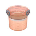 Transparent/Orange/Blue Yogurt Salad Cup Leak-Proof Plastics Breakfast Cup With Lid Overnight Oat Cup for Travel Office Gym. 