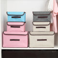 Home Fabric Non-Woven Fabric Storage Box Storage Box with Lid Foldable Clothing Clutter Portable and Dustproof Storage.