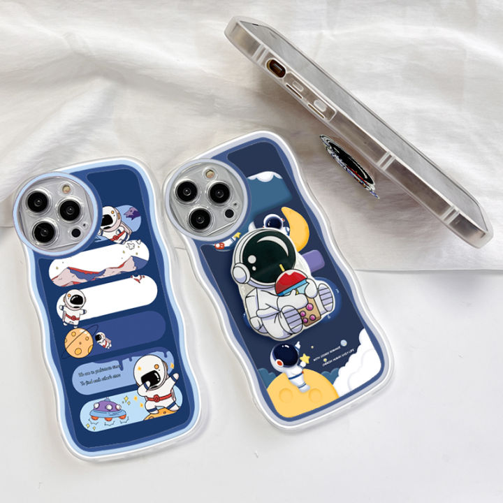 AMORVOR%20for%20Infinix%20Note%2030%204G%205G%20Back%20Cover%20With%20Free%20Holder%20Astronaut%20Soft%20Wavy%20Phone%20Case%20Camera%20Protection%20Transparent%20TPU%20Soft%20Cover%20-%20Image%205