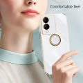 Biruiqu for VIVO Y17s Back Cover Luxury 6D Plating Frame Shiny Bling Phone Pounch Soft Silicone Square Phone Case.