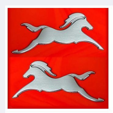 Horse Logo 2pcs Emblem 3D Chrome Sticker for T Apache (Both Side of Fuel Tank)