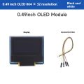 Weixue 0.49-inch OLED display module 64 × 32 resolution black and white LCD screen I2C communication small screen. 