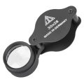 Portable Handheld Folding Pocket Magnifier 30X Metal Mini Loupe Jewellery Identification Loupe Magnifying Glass for Reading Gift.