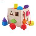 Geometric Blocks Sorting Box Puzzle Geometric Block Sorting Shape Sorter Toy for Party Favors. 