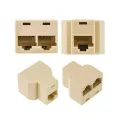 RJ45 Ethernet LAN Network Y Splitter 2 Way Adapter 3 Ports Coupler Connector NEW.