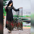 New Indian Georgette Embroidery Party Dress Un-stitched For Women. 