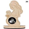 Handmade Wooden Baby Milestone Card Newborn Birth Monthly Growth Recording Cards Kids Photography Props for 1-12 Month Baby.