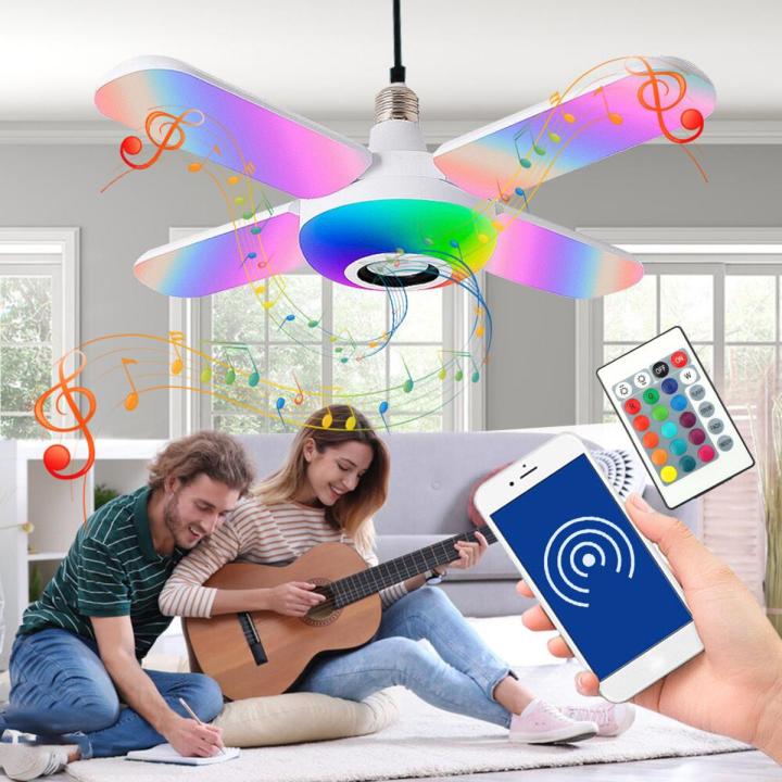 Deformation Music Lamp Bulb with LED Industrial Lighting & Bluetooth Speaker Remote Control
