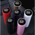 500ml Thermos Stainless steel tumbler insulated water bottle cute coffee thermos cup LED Touch Display Temperature Vacuum Flasks Drinkware smart hot water bottle travel mug - Water Bottle - Water Bottle. 