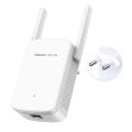 Mercusys ME30 AC1200 Dual-Band Wi-Fi Range Extender (867 Mbps @ 5 GHz + 300 Mbps @ 2.4 GHz), 10/100 Mbps Ethernet Port, Dual External Antennas, WPS & Access Point Mode. 