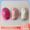 Pink Series Children Baseball Hat Fashion RP Letter Kids Peaked Cap Solid Color Cotton Outdoor Sun Visors Boy Girl Summer Bonnet.