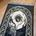 1 pcs Premium Boxed Prayer Mat with Tasbeeh black best for Islamic gift. 