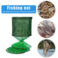 Fishing Net Basket Waterproof Gluing Coating Portable Folding Fishing Casting Trap Dip Net SUS Ring Cage Fishing Tackle.